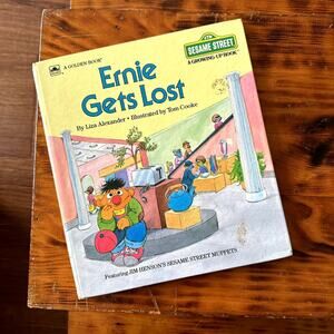 Vintage 1985 Sesame Street Ernie Gets Lost Hardcover Book